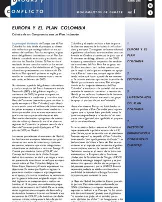 Europa Y El Plan Colombia