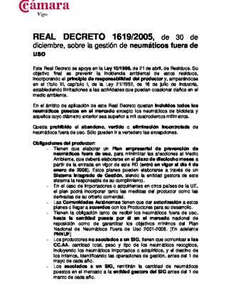 Real Decreto 1619/2005, De 30 De