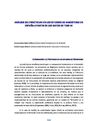 Análisis Del Prácticum En Los Estudios De Magisterio En España A