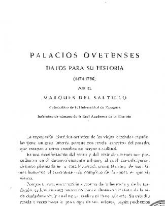 Palacios Ovetenses - Repositorio De La Universidad De Oviedo