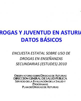 Drogas Y Juventud En Asturias Datos Básicos