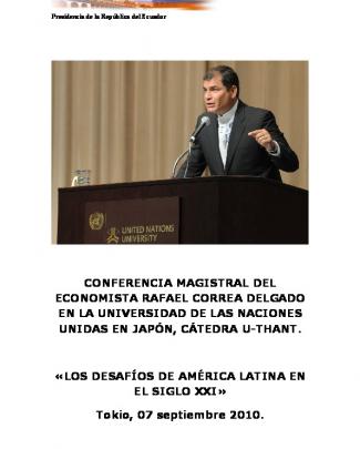 Conferencia Magistral Del Economista Rafael Correa Delgado En La