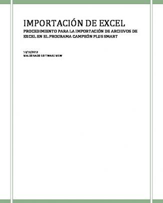 Importación De Excel