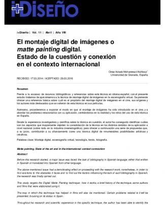 El Montaje Digital De Imágenes O Matte Painting Digital. Estado De La