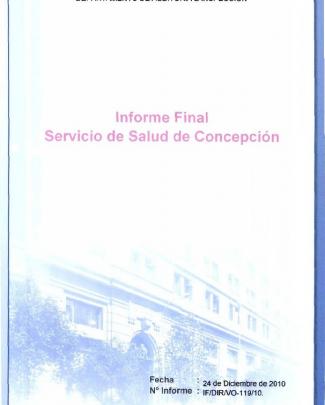 Informe Final 119-10 Servicio De Salud Concepción Auditoría De