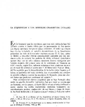 La Inquisicion Y Los Moriscos Granadinos (1526
