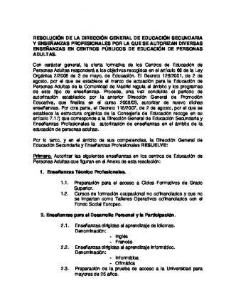 1 Resolución De La Dirección General De Educación Secundaria Y