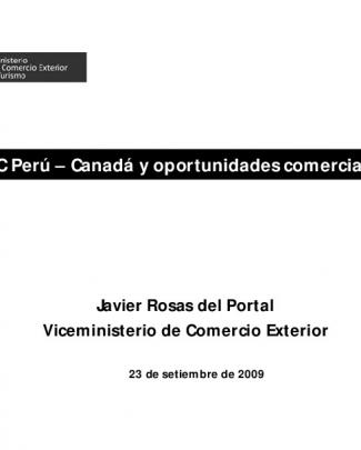 Tlc Perú – Canadá Y Oportunidades Comerciales