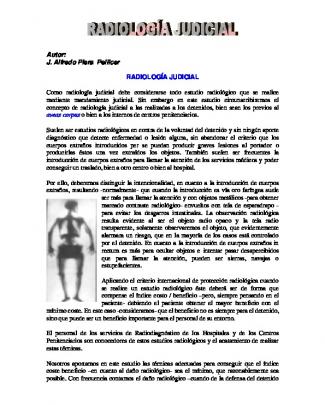 Autor: J. Alfredo Piera Pellicer Radiología Judicial Como