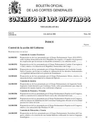 Boletín Oficial De Las Cortes Generales