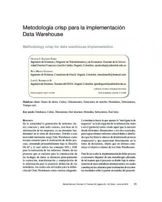 Metodología Crisp Para La Implementación Data Warehouse