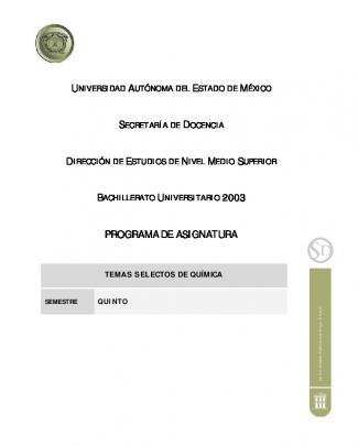 Programade Asignatura - Universidad Autónoma Del Estado De México