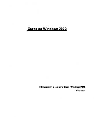 Curso De Windows 2000 - Identificación De Usuario