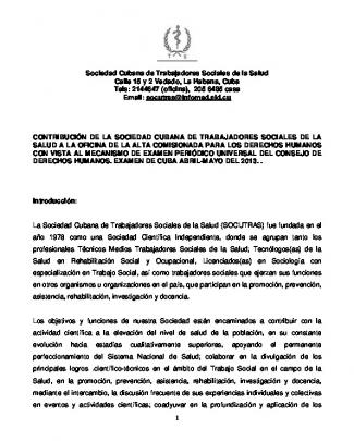 1 Sociedad Cubana De Trabajadores Sociales De La Salud Calle 15