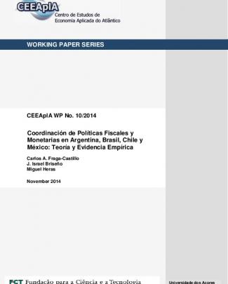 Working Paper Series Coordinación De Políticas Fiscales Y