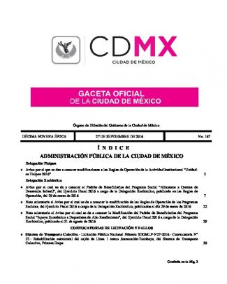 í Ndice Administración Pública De La Ciudad De México