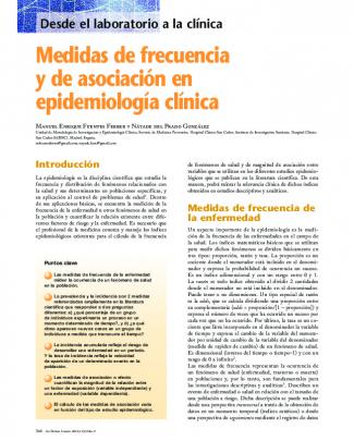 Medidas De Frecuencia Y De Asociación En Epidemiología Clínica