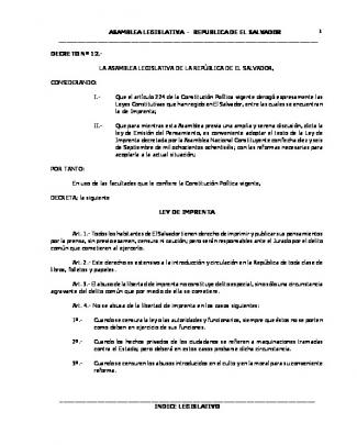 Ley De Imprenta - Portal De Transparencia Fiscal