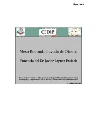 Ponencia: Dr. Javier Laynez Potisek