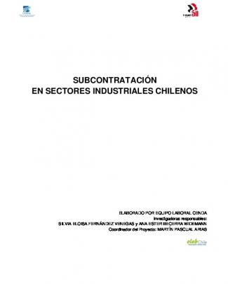 Subcontratación En Sectores Industriales Chilenos