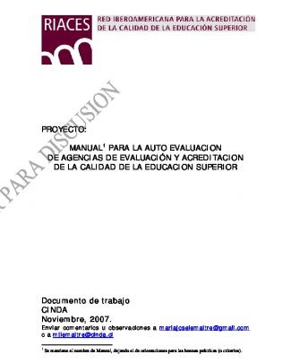 Proyecto: Manual1 Para La Auto Evaluacion De