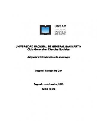 Programa 2015 - De Gori - Universidad Nacional De San Martín