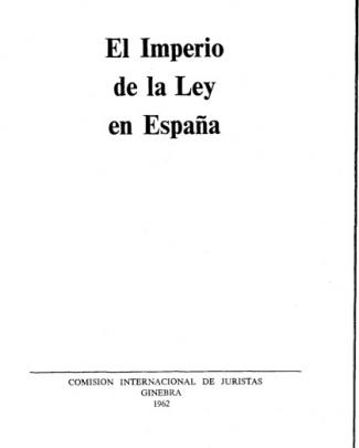 El Imperio De La Ley En Espana