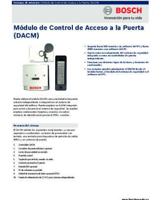 Módulo De Control De Acceso A La Puerta (dacm)