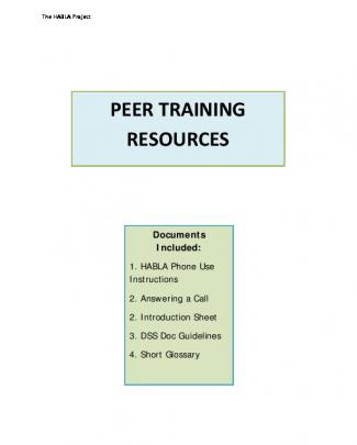 Peer Training Resources - Jessica Cabrera Eportfolio