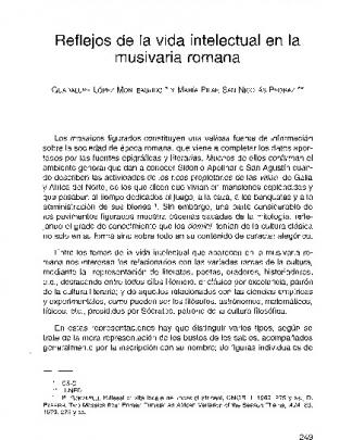 Reflejos De La Vida Intelectual En La Musivaria Romana - Digital