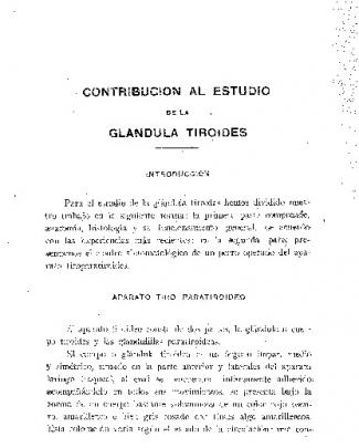 Contribucion Al Estudio Glandula Tiroides
