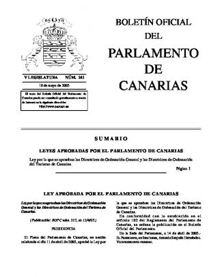 241/2003 - Parlamento De Canarias